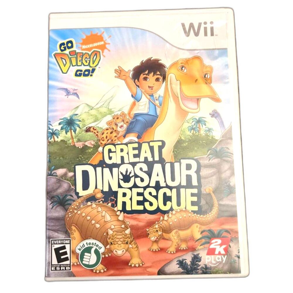 Go, Diego, Go! Great Dinosaur Rescue Nintendo Wii (CIB w/ Manual)
